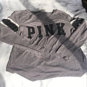 PINK V-Neck Long Sleeved Shirt